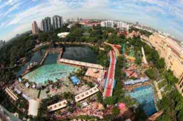 Aerial view of Sunway Lagoon.