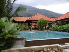 Pool in front of the chalet.